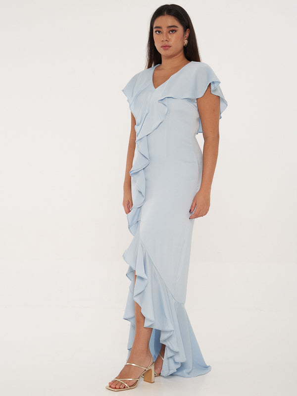 Iris Short Cape Dress -  BABY BLUE