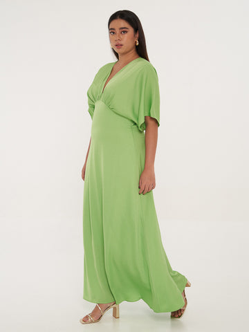 Primrose Short Sleeves Dress - AVOCADO