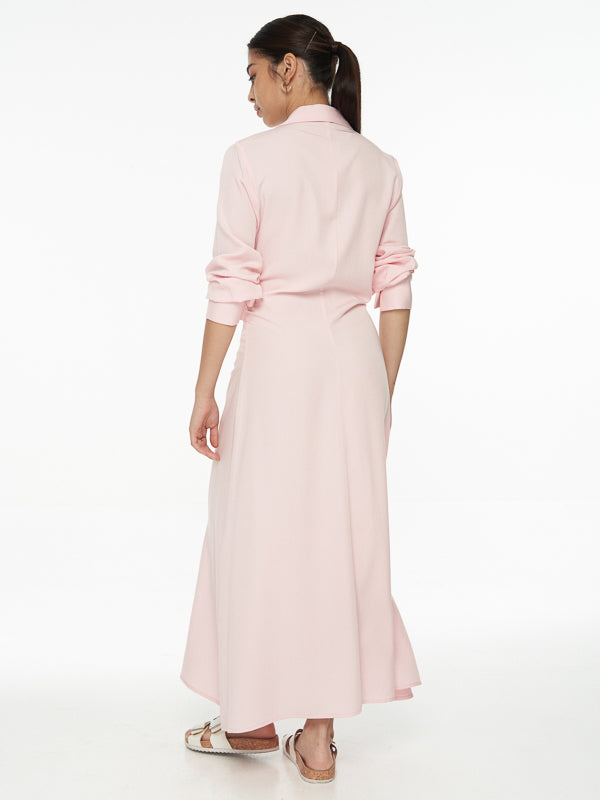 Draped Shirt Dress