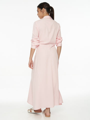 Draped Shirt Dress