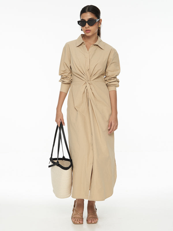 Twist Detail Shirt Dress