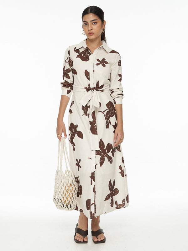 Flora Print Summer Shirt Dress