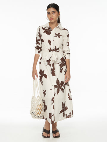 Flora Print Summer Shirt Dress