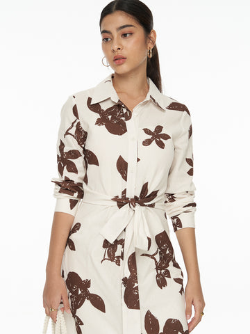 Flora Print Summer Shirt Dress