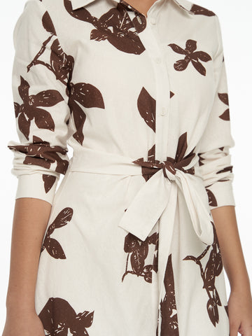 Flora Print Summer Shirt Dress