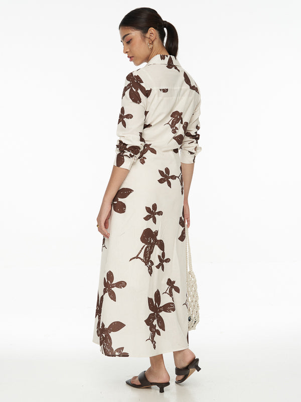 Flora Print Summer Shirt Dress