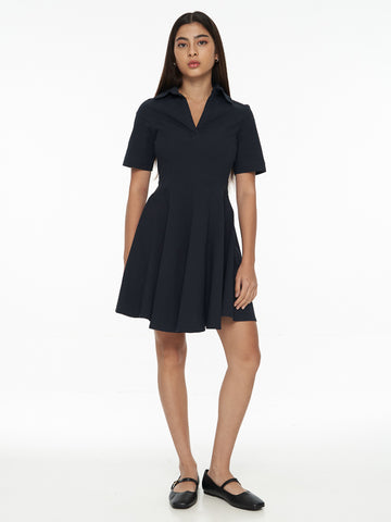 Fit & Flare Collared Dress