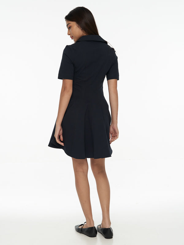 Fit & Flare Collared Dress