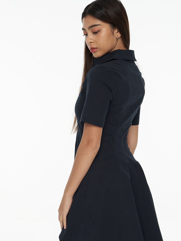 Fit & Flare Collared Dress
