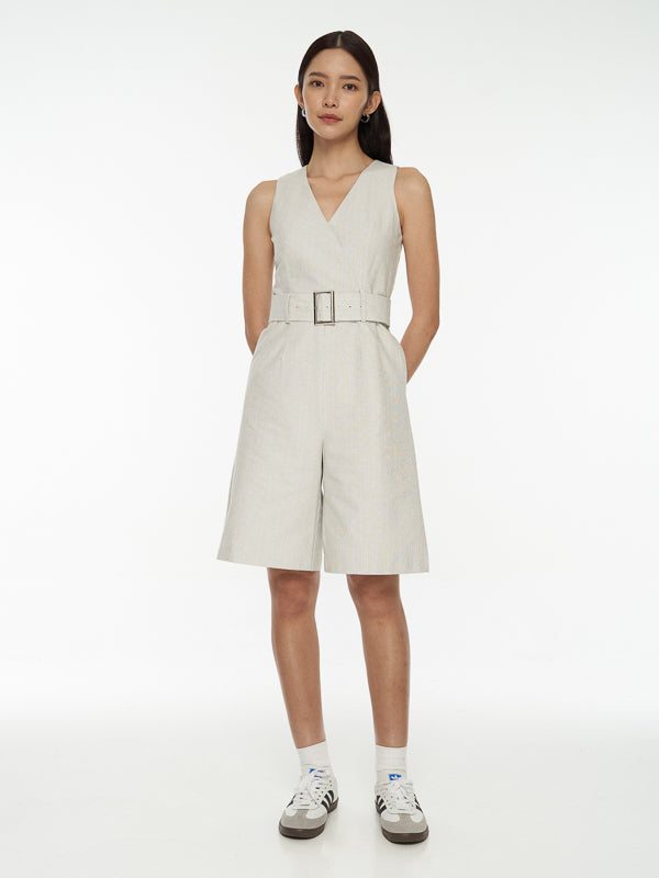 Tailored Belted Jumpsuit