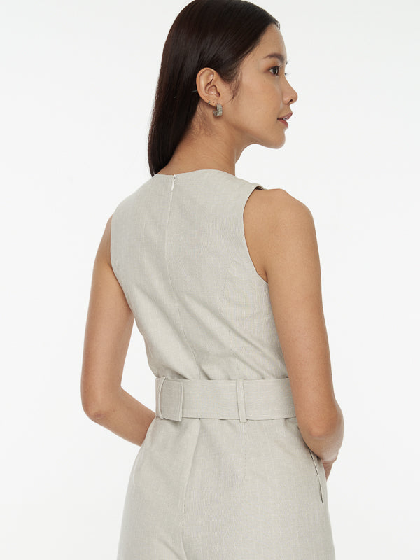 Tailored Belted Jumpsuit