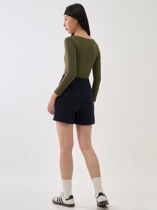 SupraSoft™ Basic V-Neck Long Sleeve Top