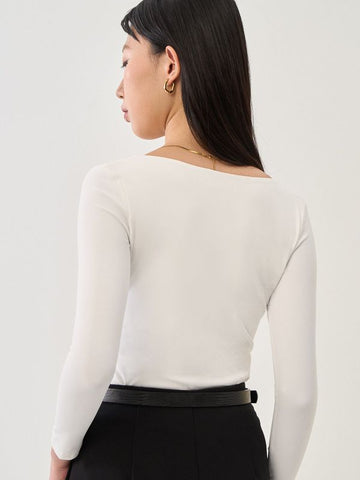 SupraSoft™ Basic V-Neck Long Sleeve Top