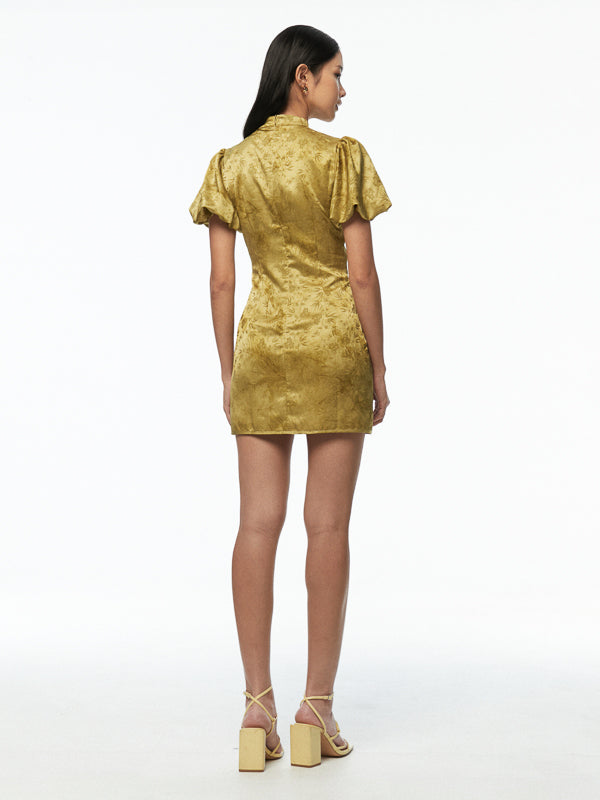 Short Dress with Chinese Knot Buttons