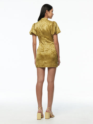 Short Dress with Chinese Knot Buttons