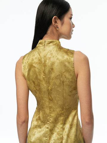 Sleeveless Mandarin Collar Cheongsam