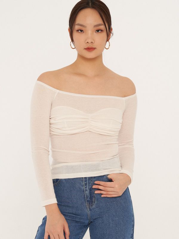 Off Shoulder Long Sleeve Top