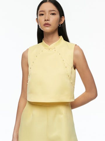 Faux Pearl Detail Playsuit