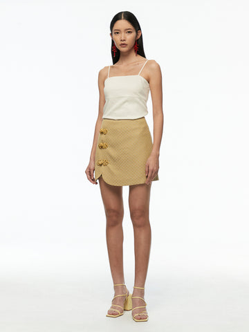 Skort With Chinese Knot Detail