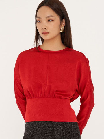 Tie Waist Long Sleeve Top