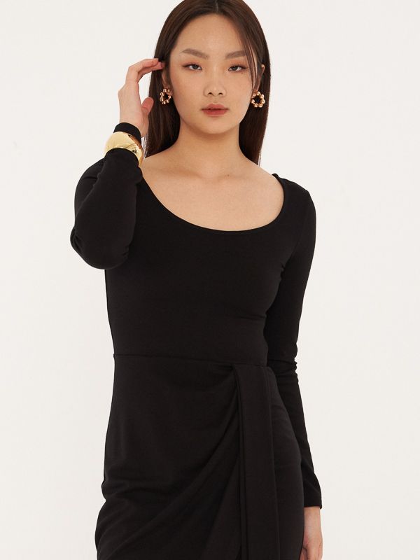 Twist Front Wrap Dress