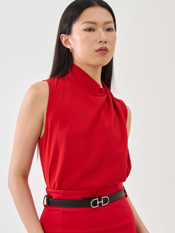 High Cowl Neck Top