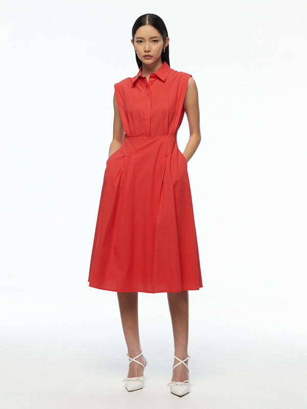 Collar Sleeveless Dress