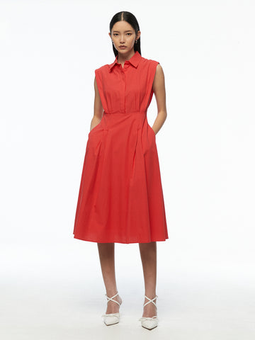 Collar Sleeveless Dress