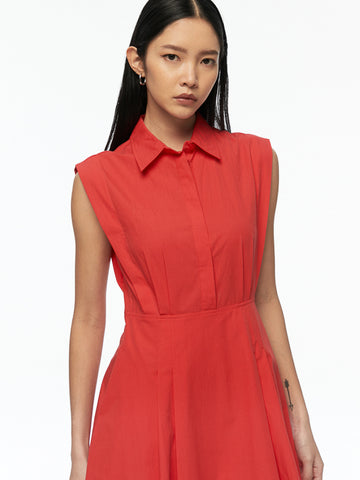 Collar Sleeveless Dress