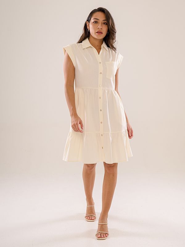 Cotton Babydoll Shirt Dress