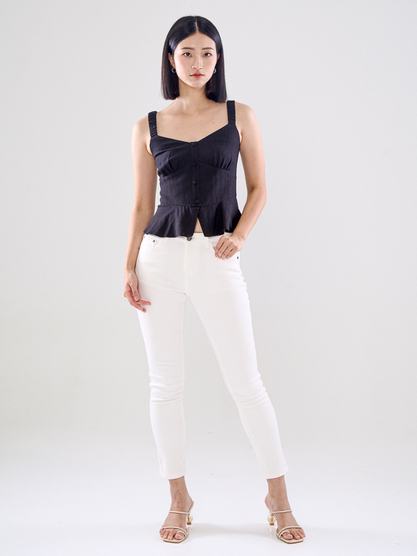 Button Detail Strappy Top