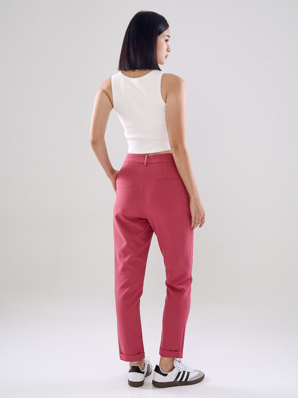 Chriselle Tailored Pants-Crimson