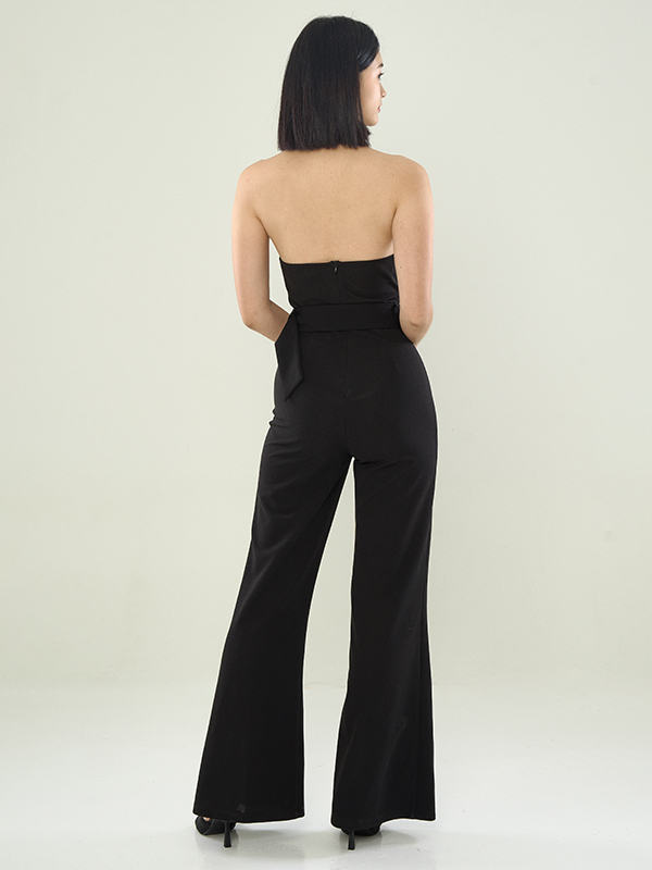 Halter-Neck Belted Jumpsuit