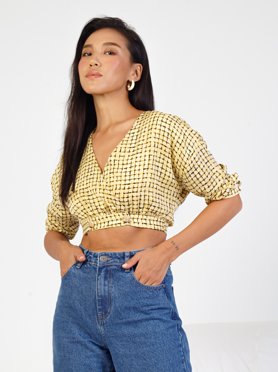 Deep V-Neck Crop Top