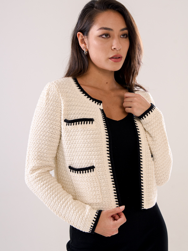 Textured Long Sleeve Jacket