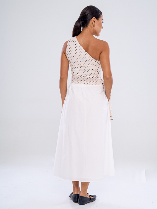 Polka Dot Asymmetrical Top