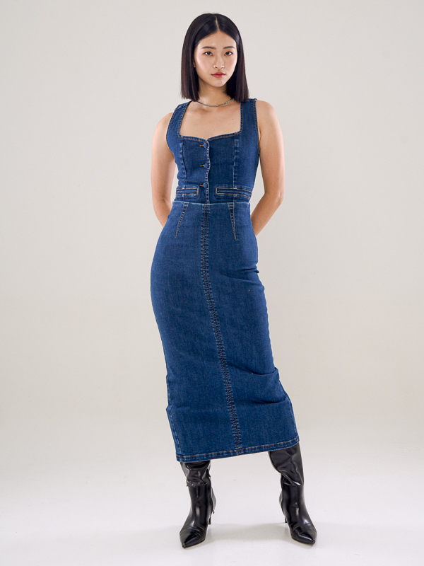 Denim Midi Skirt