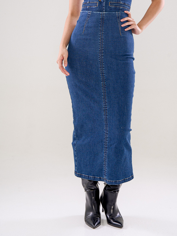 Denim Midi Skirt