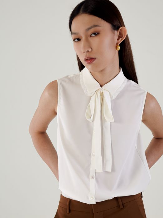 Front Tie Sleeveless Top