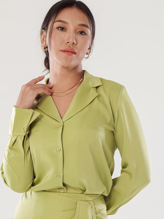 Satin Shirt Top