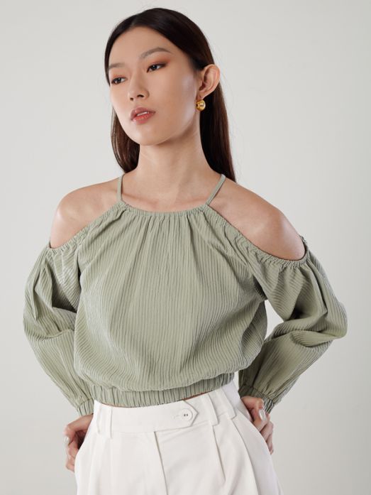 Cold-Shoulder Sleeve Top