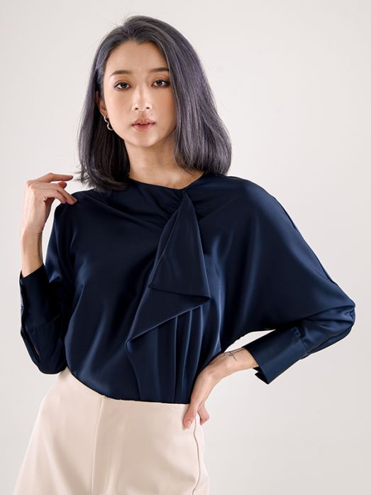 Long Sleeves Blouse With Front Detail