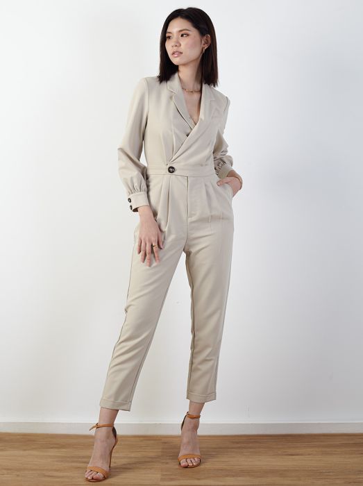 Lapel Wrapped Jumpsuit