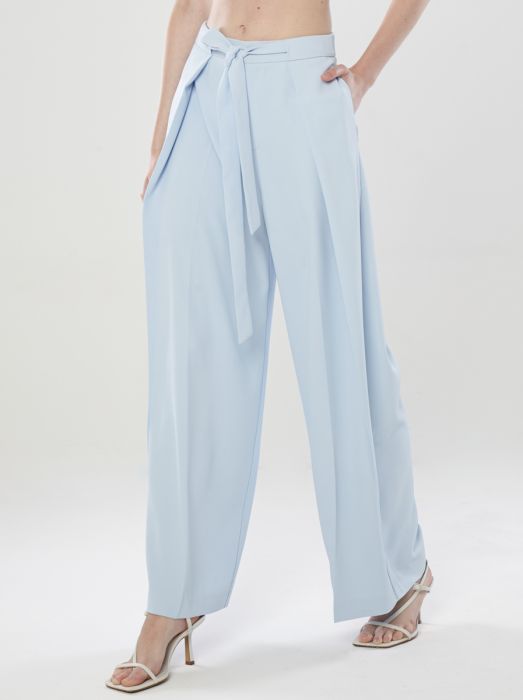 Wide - Leg Cut Pleated Pants