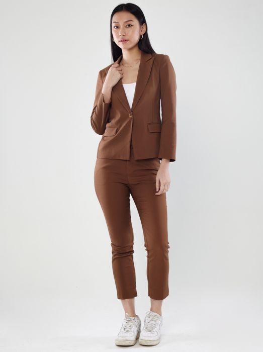 Power Suits Blazer-Coffee