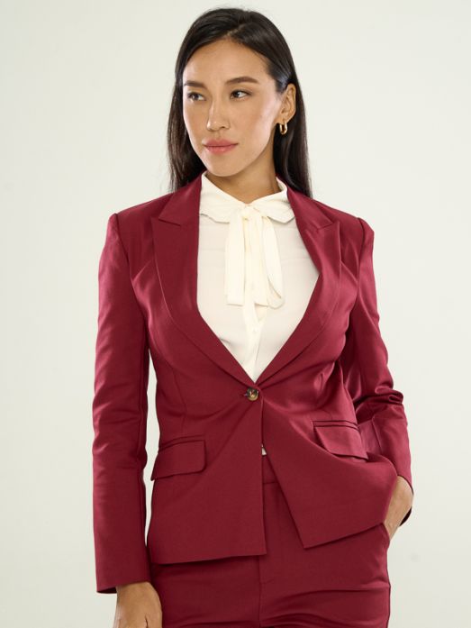 Power Suits Blazer-Maroon