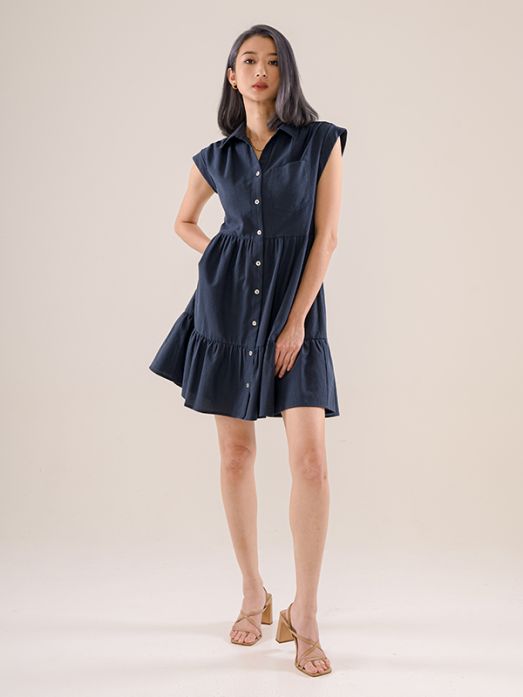 Cotton Babydoll Shirt Dress