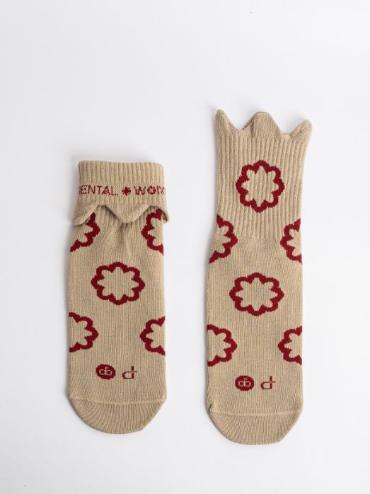 GOODPAIRSOCKS - Bloom-Patterned Crew Socks