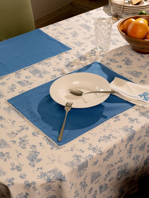 Lace Trim Cotton Placemat