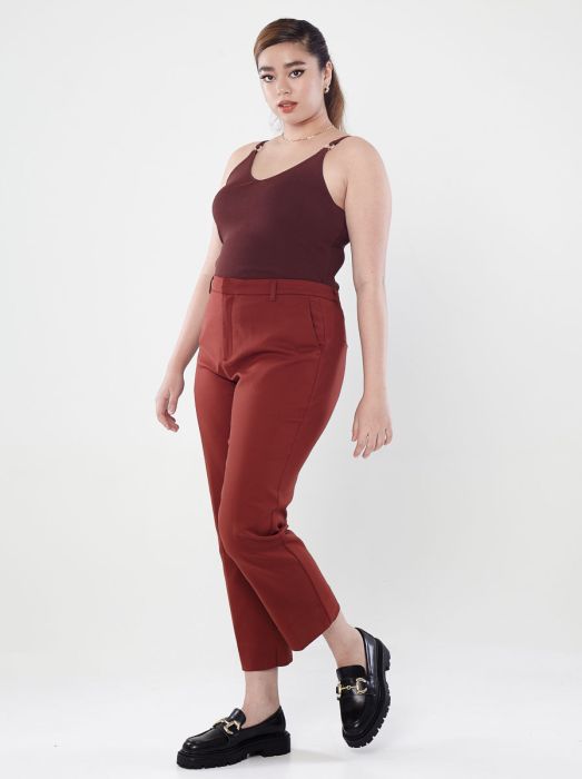 Power Suits High-Rise Pants - Resilient Red